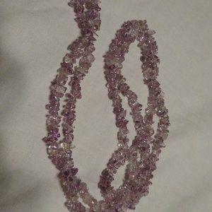 Vtg NECKLACE Amethyst Stones Single‎ Strand 31